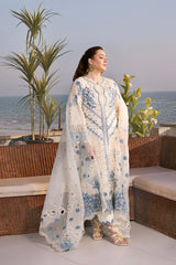 Aneelas - Unstitched 3PC Luxury Dhanak Embroidered Suit - SNW-7150