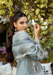 ELAF - Unstitched  3PC Luxury Dhanak Embroidered Suit - USME-018099