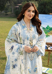 ELAF - Unstitched 3PC Luxury Lawn Embroidered Suit - SNW-1197