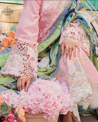 MUSHQ- Unstitched 3PC Luxury Lawn Embroidered Suit - SNW - 5110