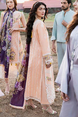MUSHQ - Unstitched 3PC Lawn Embroidered Suit - SNW-5112