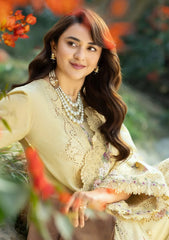 ELAF  - Unstitched 3PC Luxury Viscose Embroidered Suit - SNW-7146