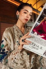 MARIA.B - 3PC Luxury Lawn Embroidered Suit - SNW-1191