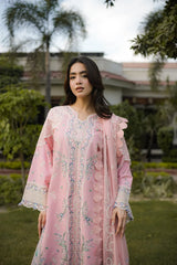 Aneelas - 3PC Luxury Lawn Embroidered Suit - SNW-1202