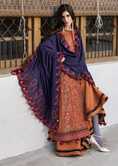 Hussain Rehar - Unstitched  3PC Lawn Embroidered Suit - SNW-1145