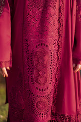 MANARA - Unstitched 3PC Luxury Lawn Embroidered Suit - SNW-1167