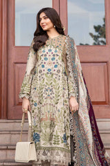 MARIA.B - Unstitched 3PC Luxury Lawn Embroidered Suit - SNW-1130