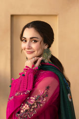 Saira Rizwan- Unstitched  3PC Luxury Lawn Embroidered Suit - SNW - 1140