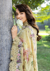 ELAF - Unstitched  3PC Luxury Viscose Embroidered Suit - USME-019010
