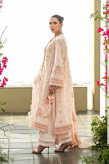 Akbar Aslam - Unstitched 3PC Luxury Lawn Embroidered Suit - SNW-1198