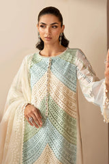 MARIA.B - 3PC Luxury Lawn Embroidered Suit - SNW-1122