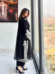 Mirana - Unstitched 3PC Luxury Lawn Embroidered Suit - SNW - 5121