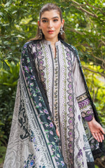 Asifa and Nabeel - Unstitched 3PC Luxury Lawn Embroidered Suit - SNW-5117