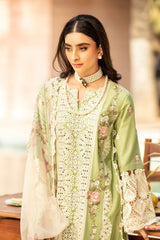 ELAF - 3PC Luxury Lawn Embroidered With Printed Crinkle Dupatta - SNW-1175