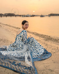 Faiza Saqlain - 3PC Luxury Lawn Embroidered Suit - SNW-1176