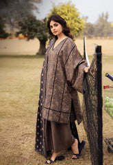 Beechtree Unstitched 3pc Digital Printed Bana Dora Lawn-SNW-3142