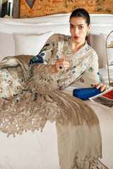 MARIA.B - 3PC Luxury Lawn Embroidered Suit - SNW-1191