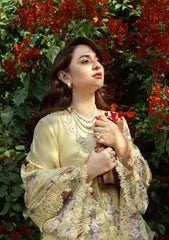 ELAF  - Unstitched 3PC Luxury Viscose Embroidered Suit - SNW-7146