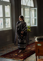 KAHF - 3PC Luxury Dhanak Embroidered Suit - SNW-7125