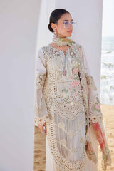 Maria.B- Unstitched 3PC Lawn Embroidered Suit - SNW-1135
