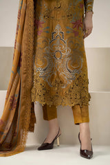 Maria.B - Unstitched  3PC Luxury Lawn Embroidered Suit - SNW - 1142