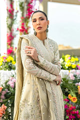 Akbar Aslam - Unstitched  3PC Luxury Dhanak Embroidered Suit - SNW-7123