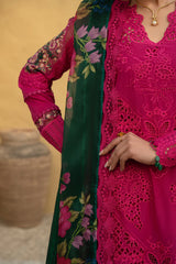 Saira Rizwan- Unstitched  3PC Luxury Lawn Embroidered Suit - SNW - 1140