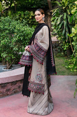 Jazmin - Unstitched 3PC Luxury Lawn Embroidered Suit - SNW - 1183