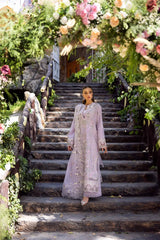 Akbar Aslam - Unstitched  3PC Luxury Lawn Embroidered Suit - SNW - 1141