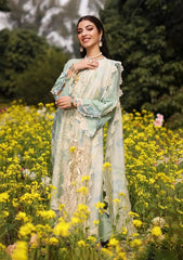 KAHF - 3PC Luxury Lawn Embroidered Suit - SNW-1174