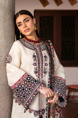 Jazmin - Unstitched 3PC Luxury Lawn Embroidered Suit - SNW - 1126