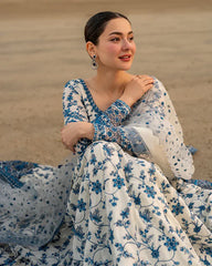 Faiza Saqlain - 3PC Luxury Lawn Embroidered Suit - SNW-1176