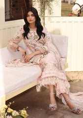 KAHF - 3PC Unstitched Luxury Lawn Embroidered Suit - SNW-1193