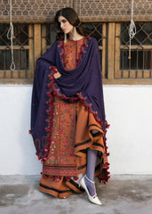 Hussain Rehar - Unstitched  3PC Lawn Embroidered Suit - SNW-1145