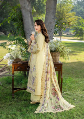 ELAF - Unstitched  3PC Luxury Viscose Embroidered Suit - USME-019010