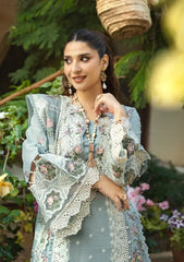 ELAF - Unstitched  3PC Luxury Dhanak Embroidered Suit - USME-018099