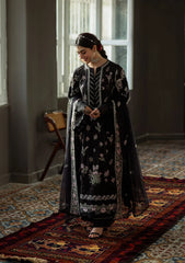 KAHF - 3PC Luxury Dhanak Embroidered Suit - SNW-7125