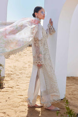 Maria.B- Unstitched 3PC Lawn Embroidered Suit - SNW-1135