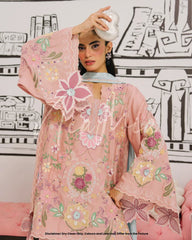 Niamia - Unstitched 3PC Luxury Viscose Embroidered Suit - SNW-7119
