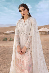 MARIA.B - 3PC Unstitched Luxury Dhanak Embroidered Suit - SNW-7129