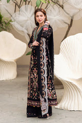 Qalamkar - 3PC Luxury Lawn Embroidered Suit - SNW-1118