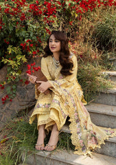 ELAF - Unstitched  3PC Luxury Viscose Embroidered Suit - USME-019010