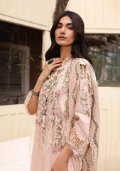 KAHF - 3PC Unstitched Luxury Lawn Embroidered Suit - SNW-1193