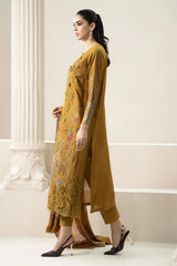 Maria.B - Unstitched  3PC Luxury Lawn Embroidered Suit - SNW - 1142