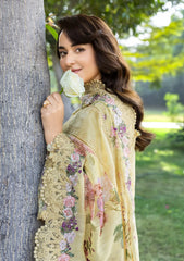ELAF  - Unstitched 3PC Luxury Viscose Embroidered Suit - SNW-7146