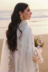 Qalamkar - Unstitched 3PC Luxury Lawn Embroidered Suit - SNW-1129