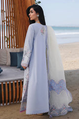 Qalamkar - Unstitched 3PC Luxury Lawn Embroidered Suit - SNW-1128