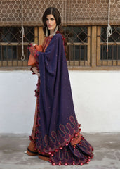 Hussain Rehar - Unstitched  3PC Lawn Embroidered Suit - SNW-1145