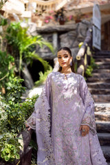Akbar Aslam - Unstitched  3PC Luxury Lawn Embroidered Suit - SNW - 1141