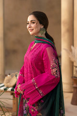 Saira Rizwan- Unstitched  3PC Luxury Lawn Embroidered Suit - SNW - 1140